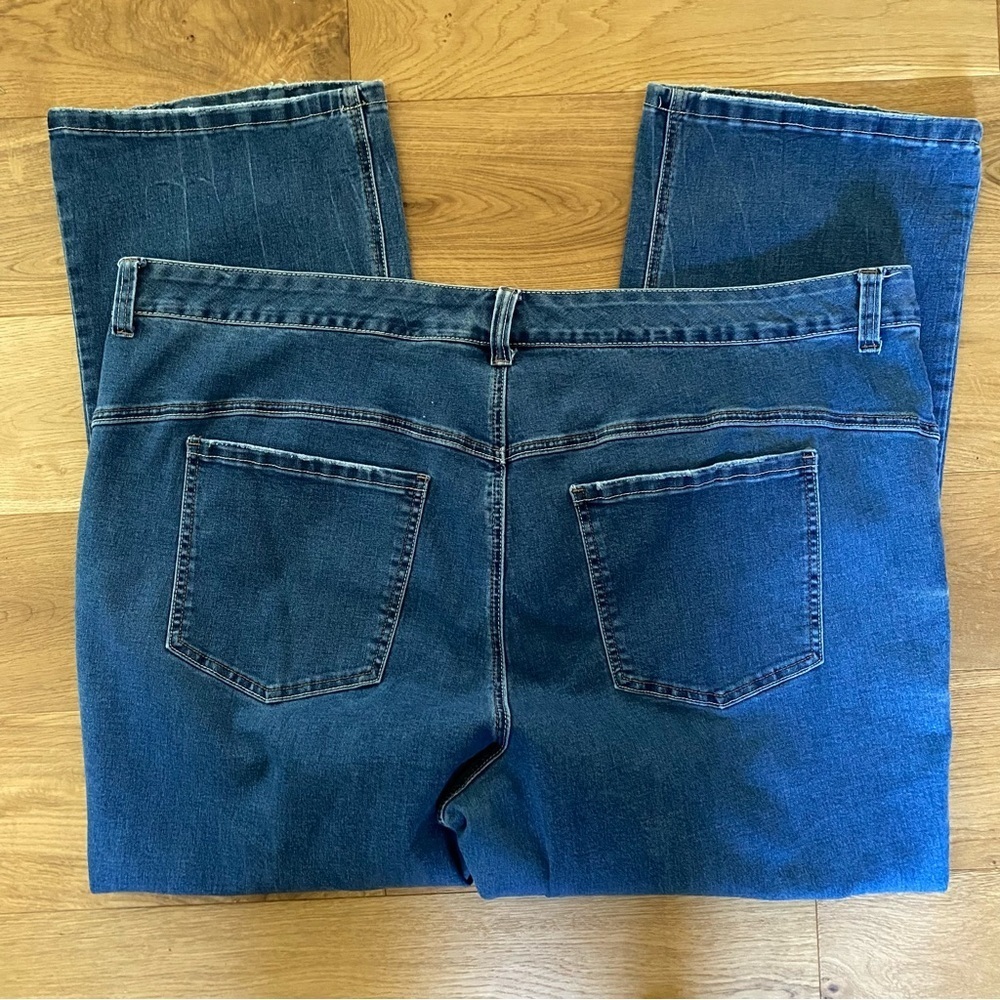Woman Within Jeans Size 30W Very Soft Plus Size Blue Jeans Light Wash Bootcut
